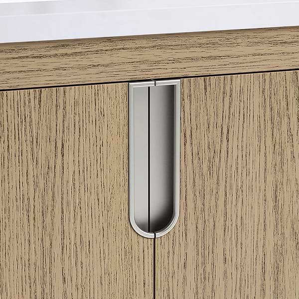 TileBar Studio Vanities Corbin Medium Ash 36" Single Vanity with White Quartz Top