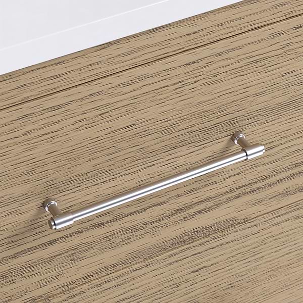 TileBar Studio Vanities Edison Medium Ash 36" Single Vanity with White Quartz Top