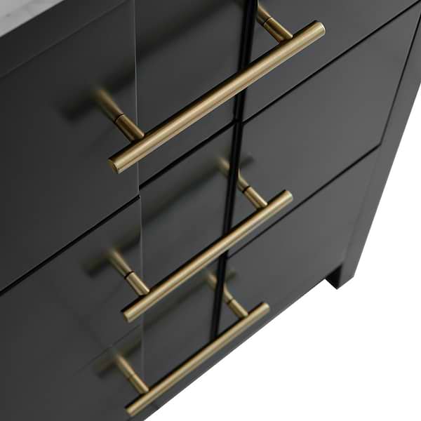 Iconic Charcoal and Gold 24" Single Vanity without Top