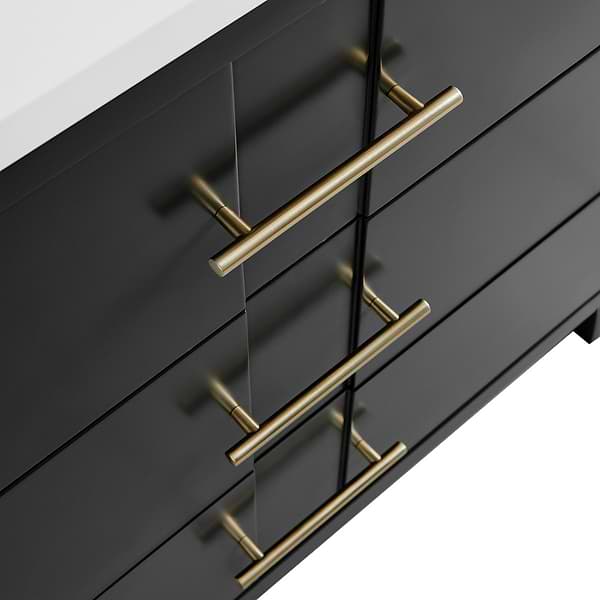 Iconic Charcoal and Gold 36" Single Vanity without Top
