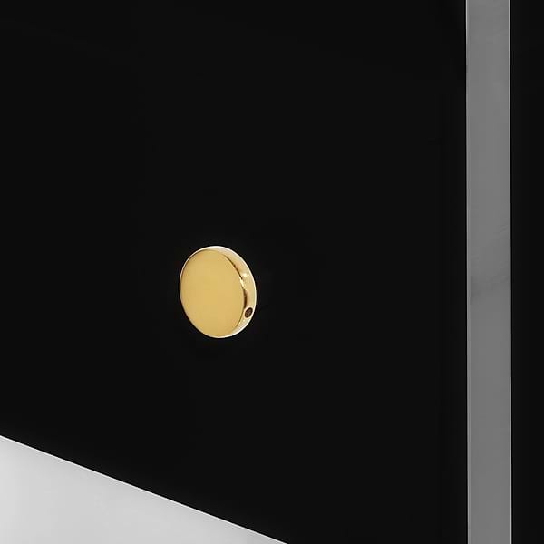 Lucite 36" Black Gloss Vanity and Counter