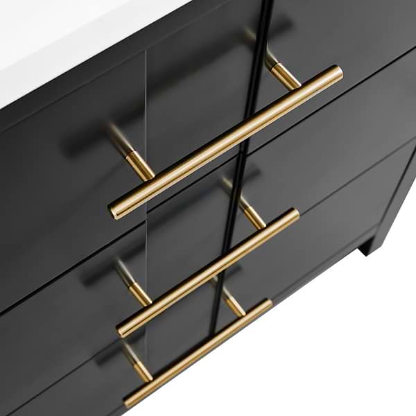 Iconic Charcoal and Gold 30" Single Vanity without Top