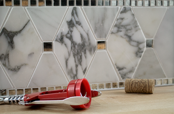 Kelli Ellis Alexa Border Marble and Mirror Tile