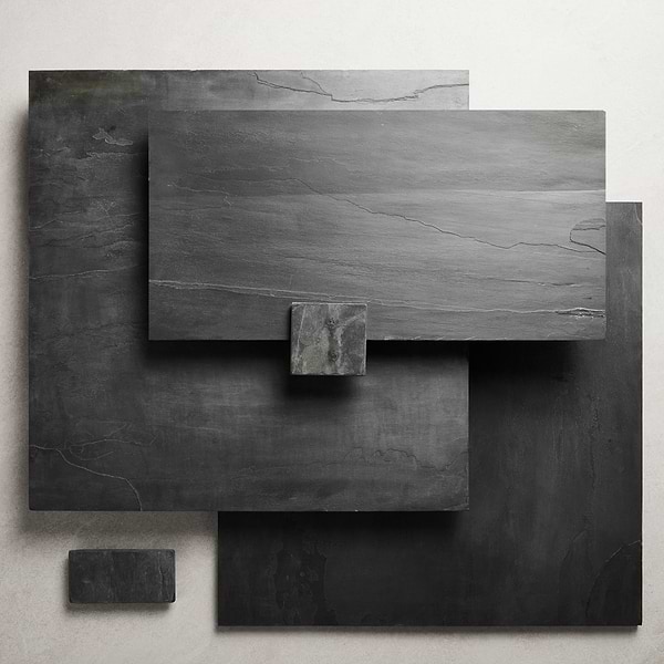 India Black 3x6 Tumbled Slate Tile