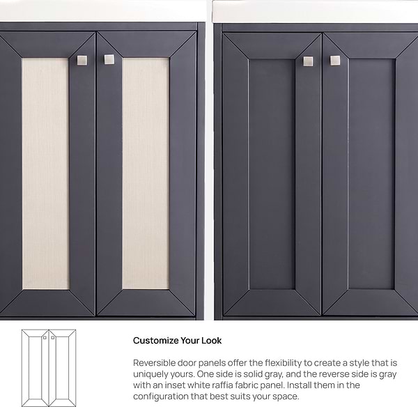 James Martin Vanities Chianti Mineral Gray 20" Single Vanity with Brushed Nickel Hardware without Top