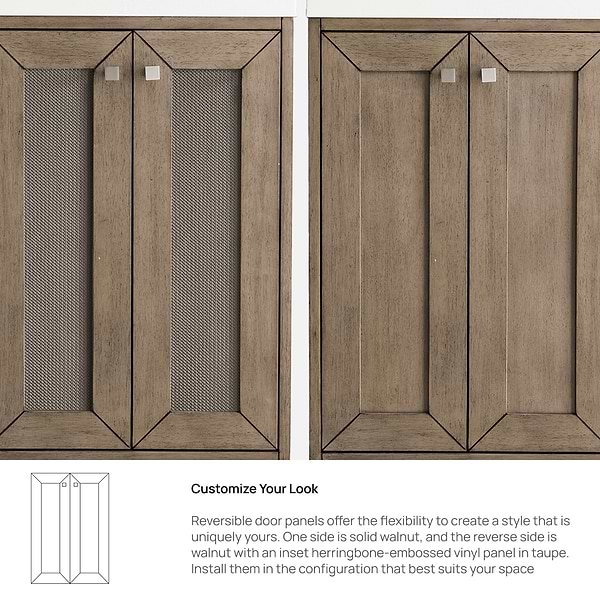 James Martin Vanities Chianti Whitewashed Walnut 20" Single Vanity with Gold Hardware without Top