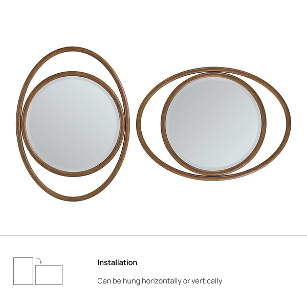 James Martin Vanities Esca Mid-Century Walnut 28x38" Oval Mirror
