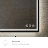 Mage Matte Black 24x36" Framed Rectangle LED Mirror