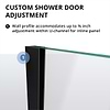 DreamLine Linea 34x72" Reversible Shower Screen with Clear Glass in  Brushed Nickel