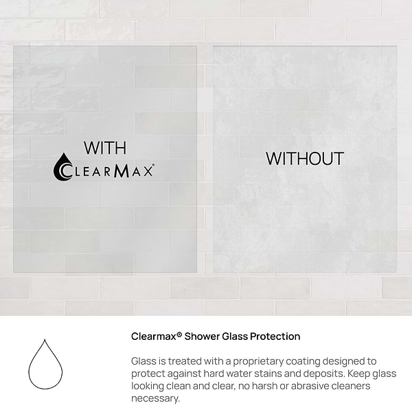 DreamLine Essence-H 48x76" Reversible Sliding Shower Alcove Door with Clear Glass in Chrome