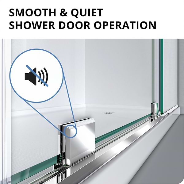 DreamLine Mirage-Z 60x72" Reversible Sliding Shower Alcove Door with Clear Glass in Brushed Nickel