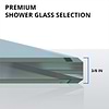 DreamLine Linea 34x72" Reversible Shower Screen with Clear Glass in  Brushed Nickel