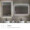 Mage Matte Black 24x36" Framed Rectangle LED Mirror