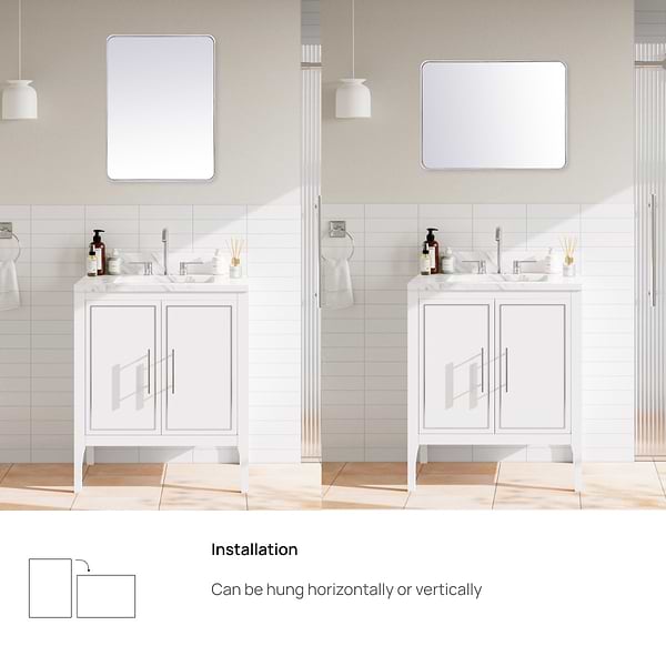 Netta Silver Metal 30x40  Mirror