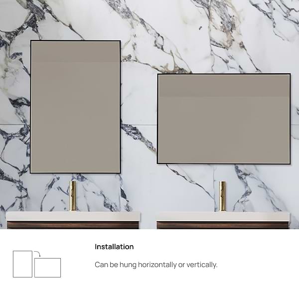 Everyday Dawn Black 21x31" Rectangle Mirror