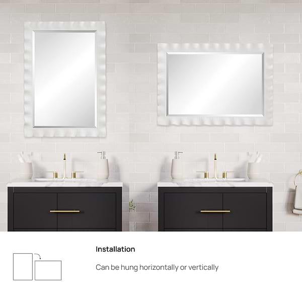 Naomi White 28x40" Rectangle Mirror