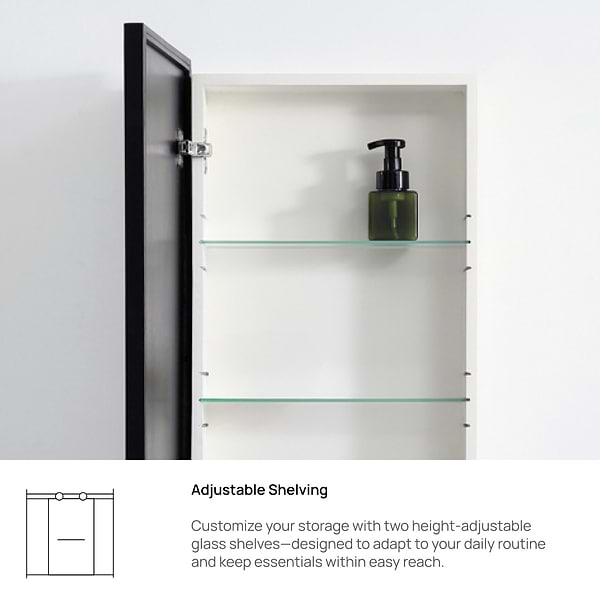 Oraya Black 17x28" Medicine Cabinet