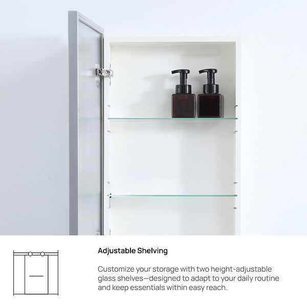Oraya Silver 17x28" Medicine Cabinet