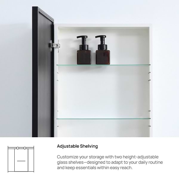 Oraya Black 20x28" Medicine Cabinet