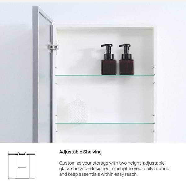 Oraya Silver 20x28" Medicine Cabinet