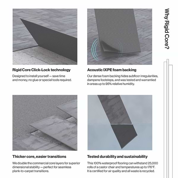 Angela Harris Inspira Steel Rigid Core Click 12x24 Luxury Vinyl Tile