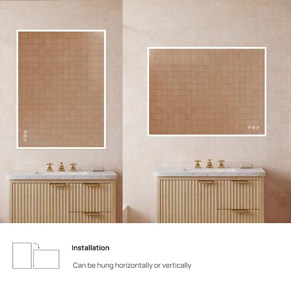 Rige 24x36" Rectangle LED Mirror