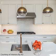 Alerion Thassos Marble and Mother of Pearl Chevron Polished Mosaic Tile