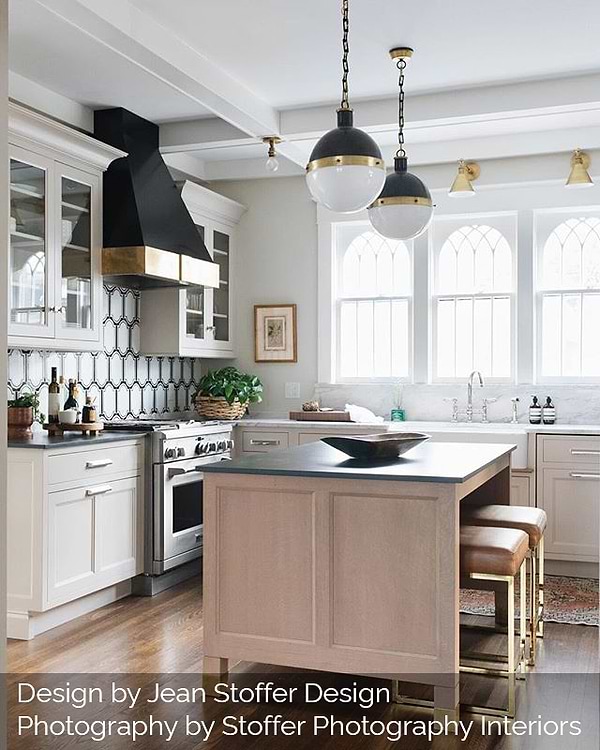 Inara Cavalier Brass & Polished Calacatta and Black Jade Marble Tile