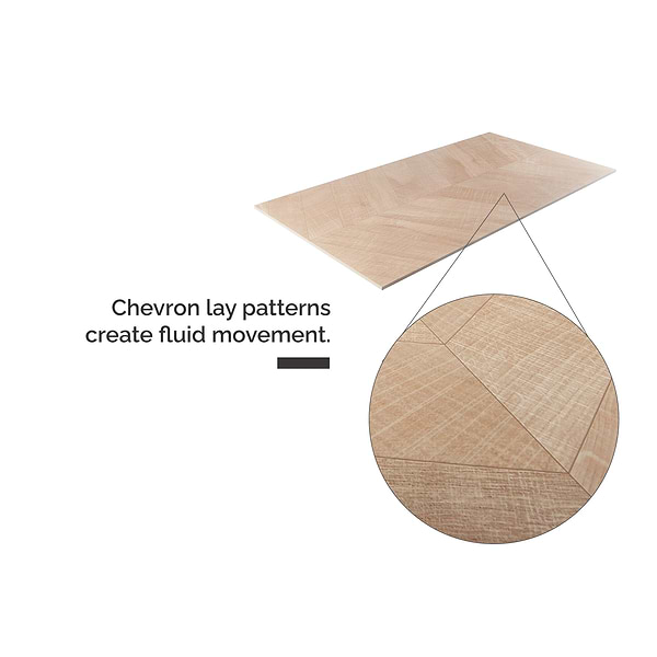 Kenridge Chevron Maple Brown 24x48 Wood Look Matte Porcelain Tile