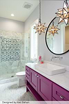 Evangeline Nero Marquina And Calacatta Marble Tile