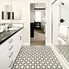 Labyrinth Asian Statuary With Athens Gray And Nero Lined Marble Polished Tile