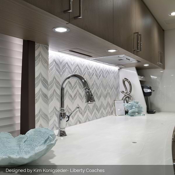 Nabi Sprig Arctic Blue Marble And Ceramic Tile 