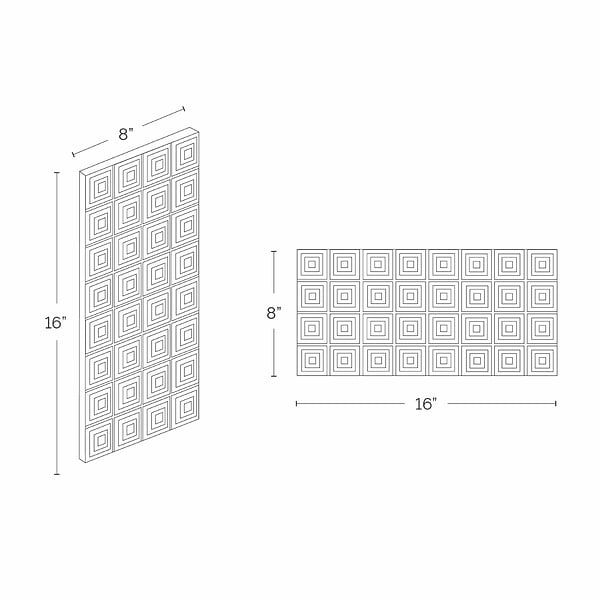 Kinzie Pyramid White 8x16 3D Matte Ceramic Tile