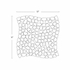 Komorebi Pebble Mineral Ice Gray Polished Glass Mosaic Tile