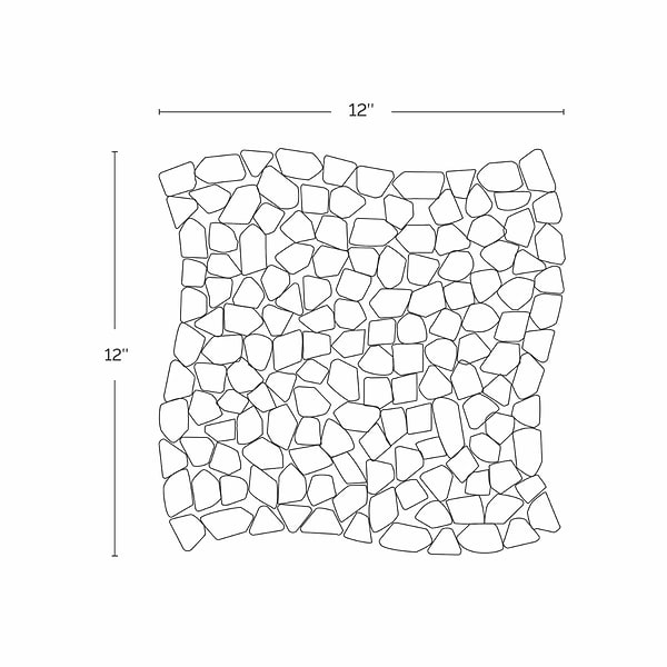 Komorebi Pebble Rainforest Dew Metallic Polished Glass Mosaic Tile
