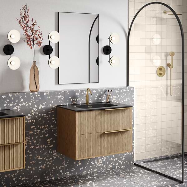 James Martin Vanities Rohe Matte Black 26x40" Rectangle Mirror