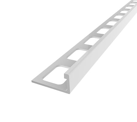 Essential White 8 mm L-Shape Aluminum Tile Edging Trim