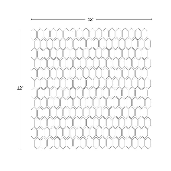 Flicker Silver 1/4" x 1" Polished Glass Mosaic Tile