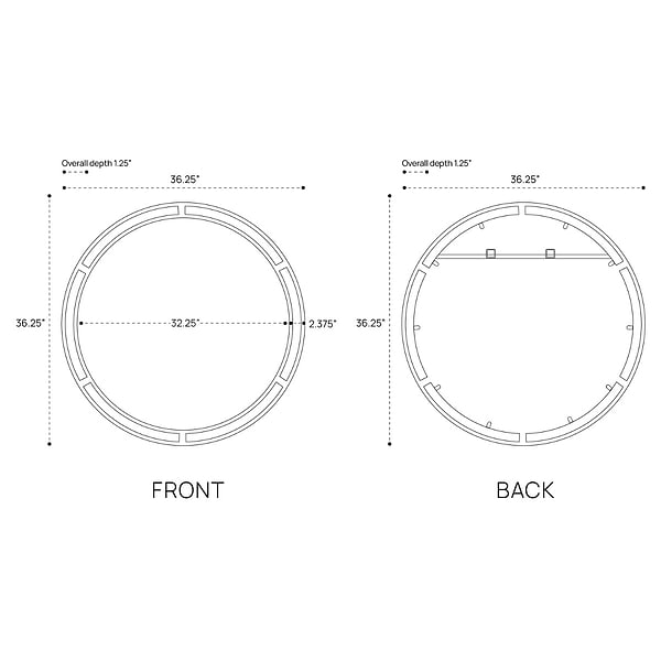 Davry Bronze 36" Round Mirror