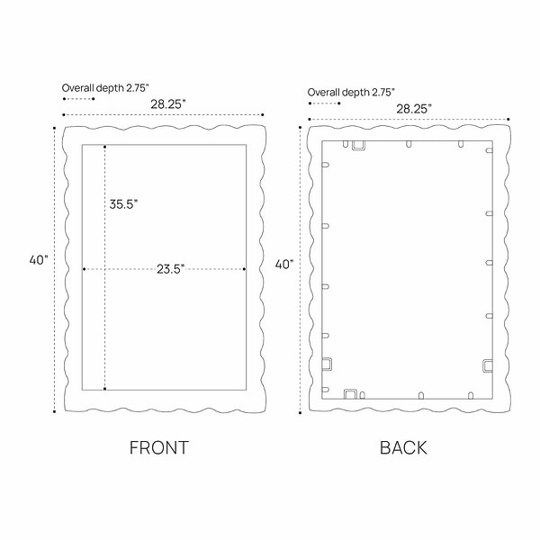 Naomi Gold 28x40" Rectangle Mirror