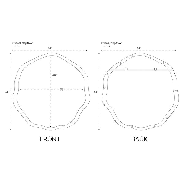 Nara Bronze 41" Wavy Round Mirror