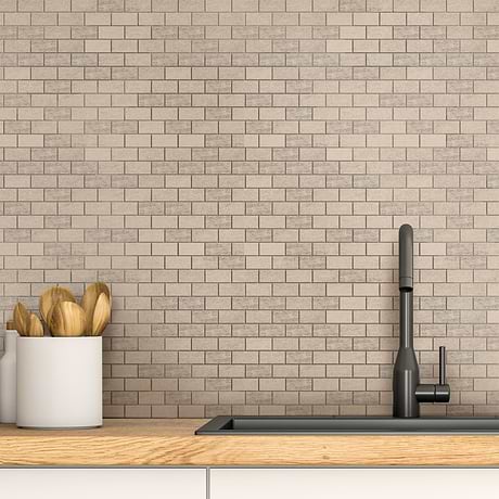 Karo Taupe 1X2 Matte Porcelain Mosaic