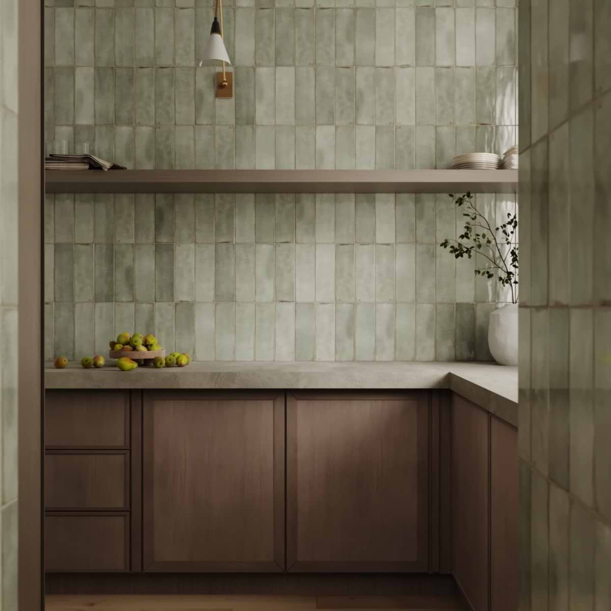 Green Polished Subway Tile - Wall