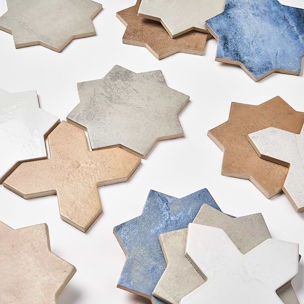 Parma Star & Cross Customizable Terracotta Look Porcelain Tile