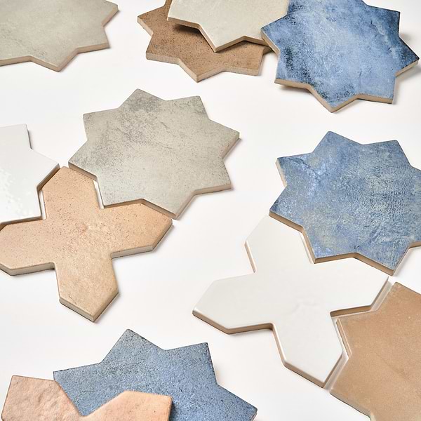 Parma Star & Cross Customizable Terracotta Look Porcelain Tile