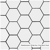 Meadowmere Cement White 3" Hexagon Matte Ceramic Tile