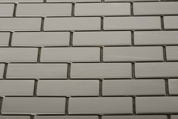 Stainless Steel .75 x 2.5 Metal Tile Brick_bottom_closeup