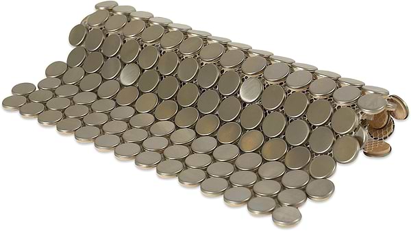 Metal Silver Stainless Steel Penny Round_corner