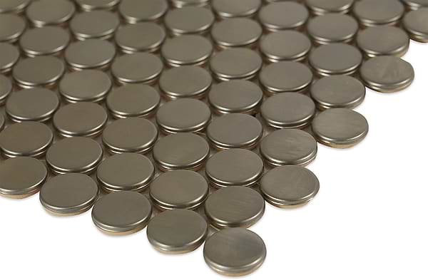 Metal Silver Stainless Steel Penny Round_corner_closeup