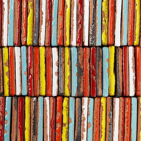 Emery Yellow 4x4 Square Handmade Crackled Glossy Terracotta Tile